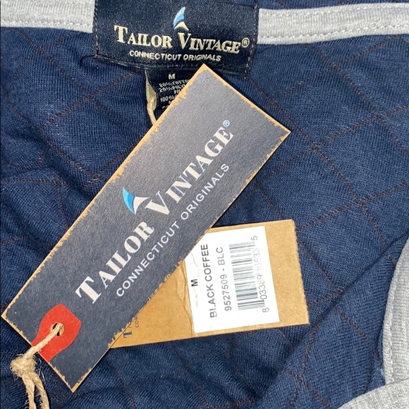 Tailor Vintage Quilted Knit 1/4 Zip - Black Coffee - Picture 3 of 8